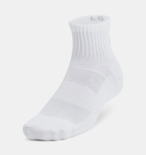 Lot de 3 chaussettes UA TC Quarter blanches