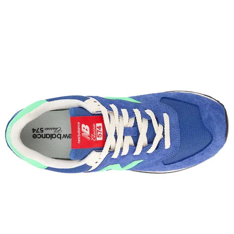 New Balance 574 Bleu / Vert Citron U574BSC