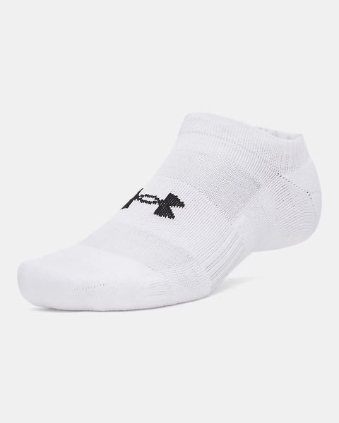 UA Performance Cotton 3 paires de chaussettes ras du cou en coton blanc