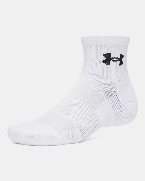 UA Performance Cotton Lot de 3 paires Quarter White