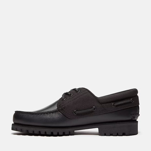 Authentic Boat Shoe Black | Black Grain Entier