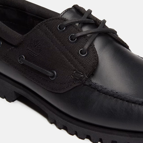 Authentic Boat Shoe Black | Black Grain Entier