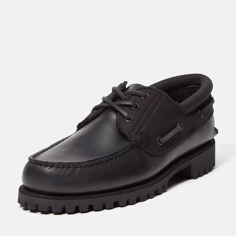 Authentic Boat Shoe Black | Black Grain Entier