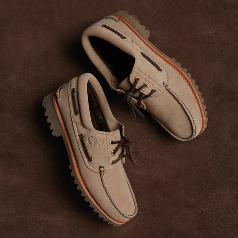 Authentique Chaussure Bateau Taupe