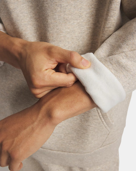 Icon Fleece Hoodie Timberwolf Taupe | Light Heather