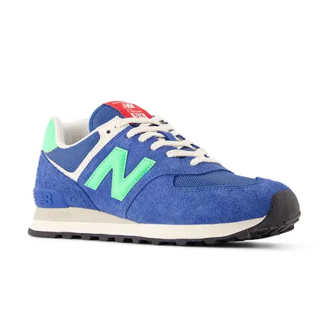 New Balance 574 Bleu / Vert Citron U574BSC
