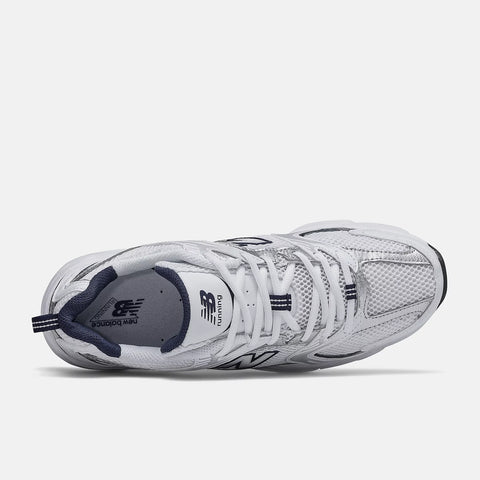 New Balance 530 Blanc Argent Bleu Marine MR530SG