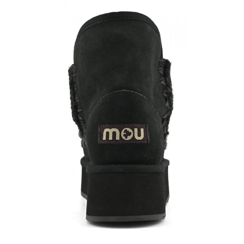Platform Boot Suede Black