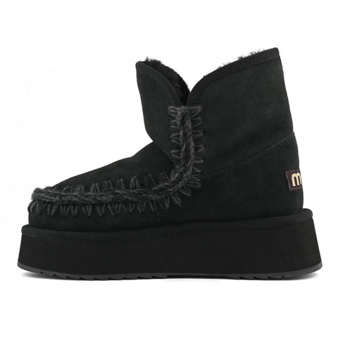 Platform Boot Suede Black