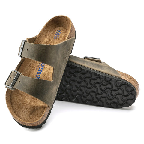 Arizona Soft Footbed Cuir Huilé Kaki Faded