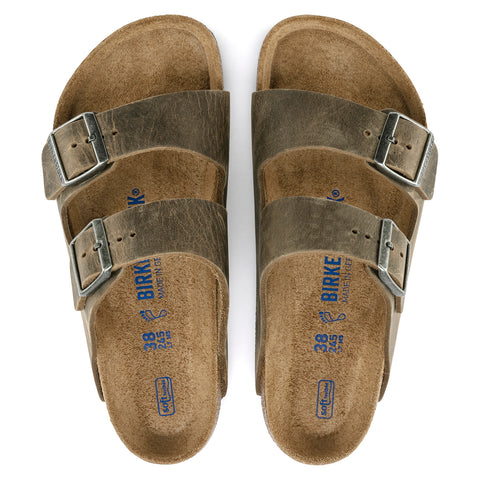 Arizona Soft Footbed Cuir Huilé Kaki Faded