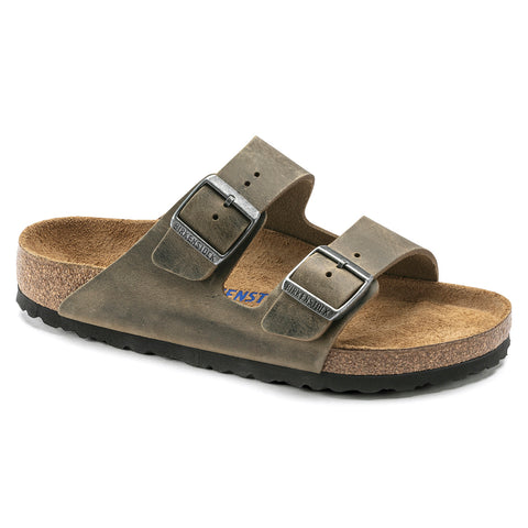 Arizona Soft Footbed Cuir Huilé Kaki Faded