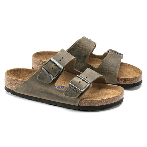 Arizona Soft Footbed Cuir Huilé Kaki Faded