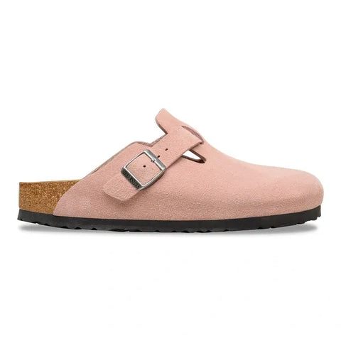Boston Suède Cuir Rose Argile