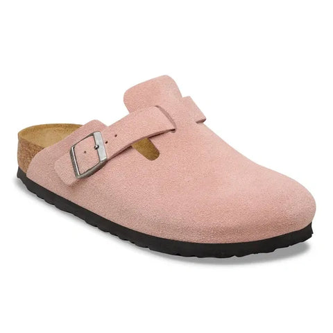 Boston Suède Cuir Rose Argile