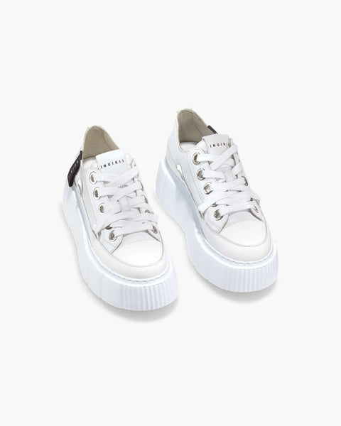 Matilda Low Blanche en cuir