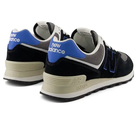 New Balance 574 Noir / Bleu roi U574QRB