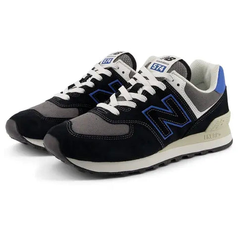 New Balance 574 Noir / Bleu roi U574QRB