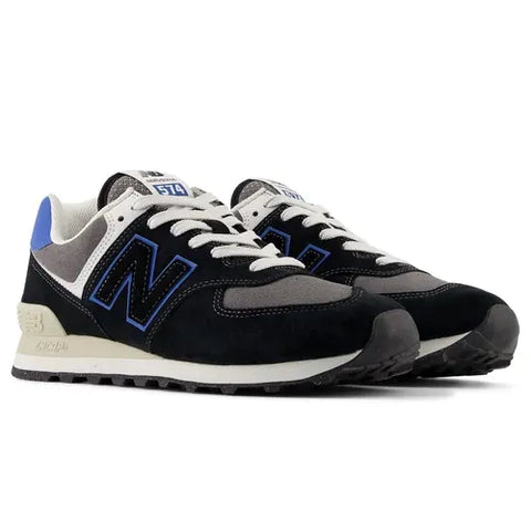 New Balance 574 Noir / Bleu roi U574QRB