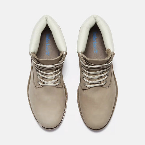 Premium 6 Inch Lace Up Waterproof Boot Medium Grey Light Green