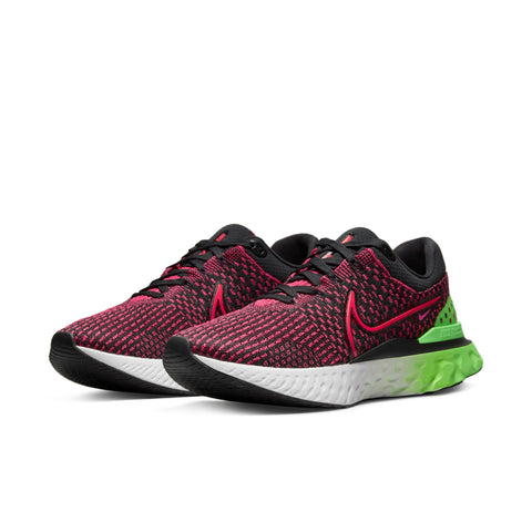 React Infinity Run Flyknit 3 Black | Green Strike