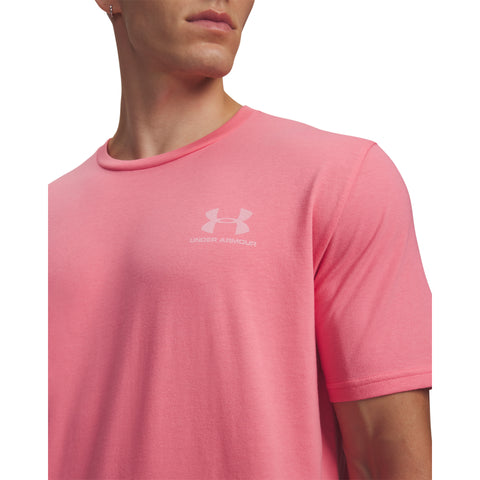 UA M Sportstyle LC SS Bittersweet Pink | Blanc