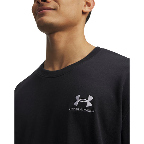 UA M Logo Emb Heavyweight SS Noir