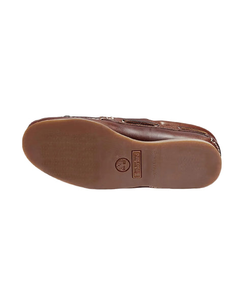 Chaussures bateau classiques 3 œillets rembourrées marron
